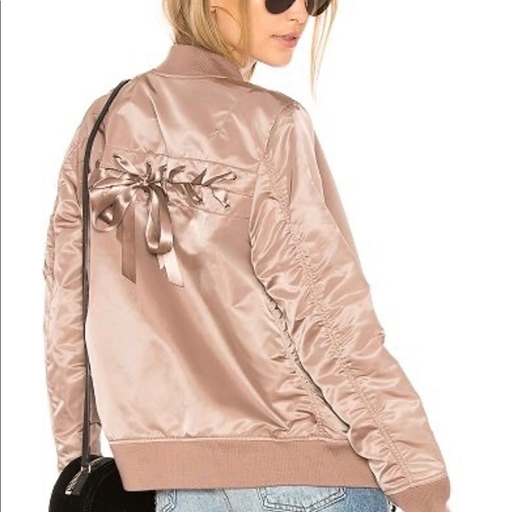 Alpha Industries Lace Up Bomber Jacket XS $170